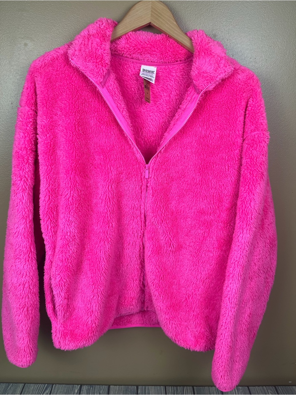 NEW Victoria's Secret PINK Sherpa Full Zip Jacket Size Small
